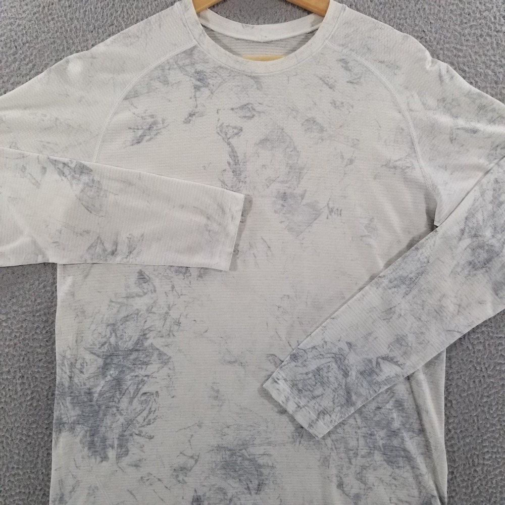 Lululemon Shirt Large Metal Vent Tech Mesh Athletic Workout Tee Tie Diamond Dye